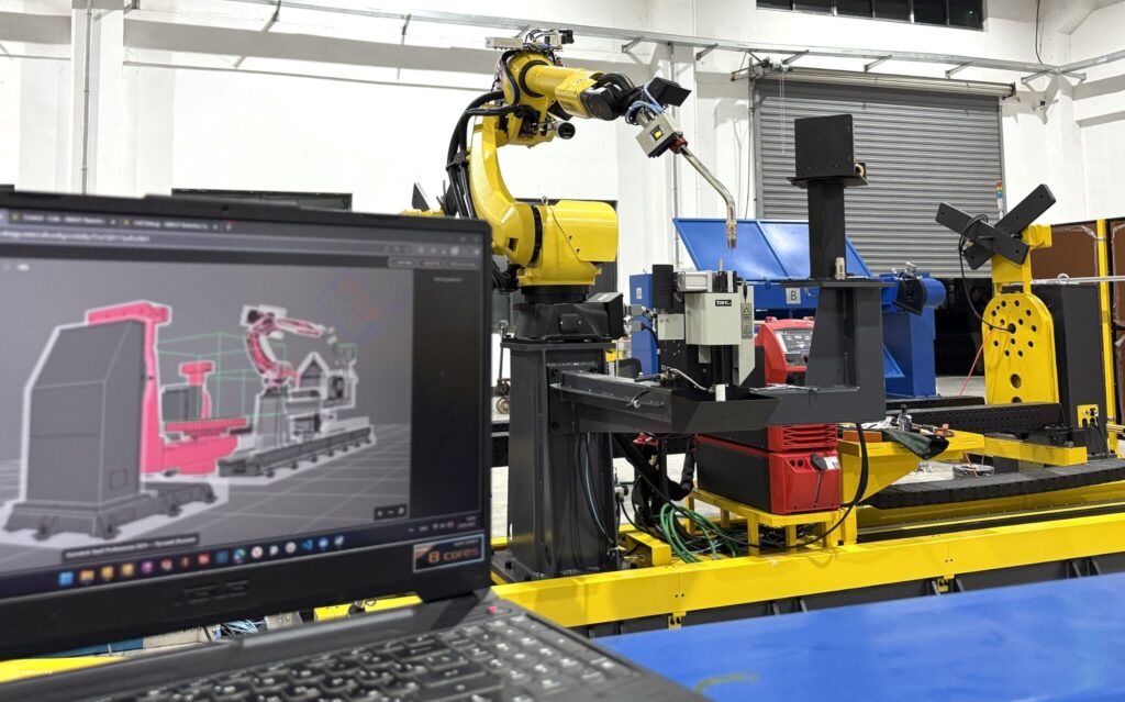 visiweld robotic weld cell during installation