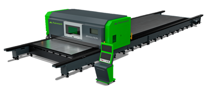 revolution xl open table fiber laser rendering