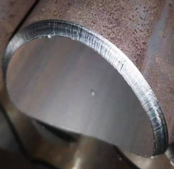 revolution tl tube laser bevel cut sample on round tube