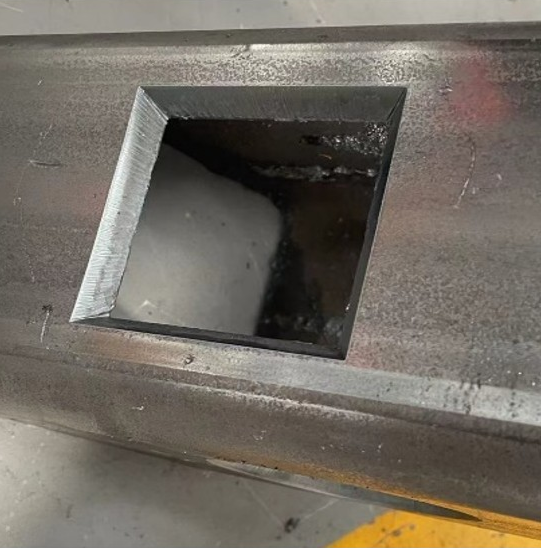 revolution tl tube laser sample on square tube