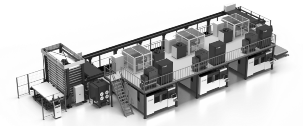 titan automation feeding multiple revolution x fiber lasers