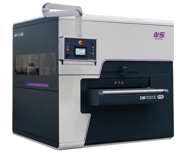 dm1100 dc deburring and edge rounding machine for plasma and laser cut parts